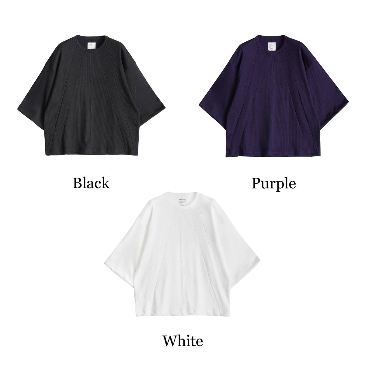 ポリエステル リブ ショート スリーブ ビッグ Tシャツ(3色)|SHAREEF