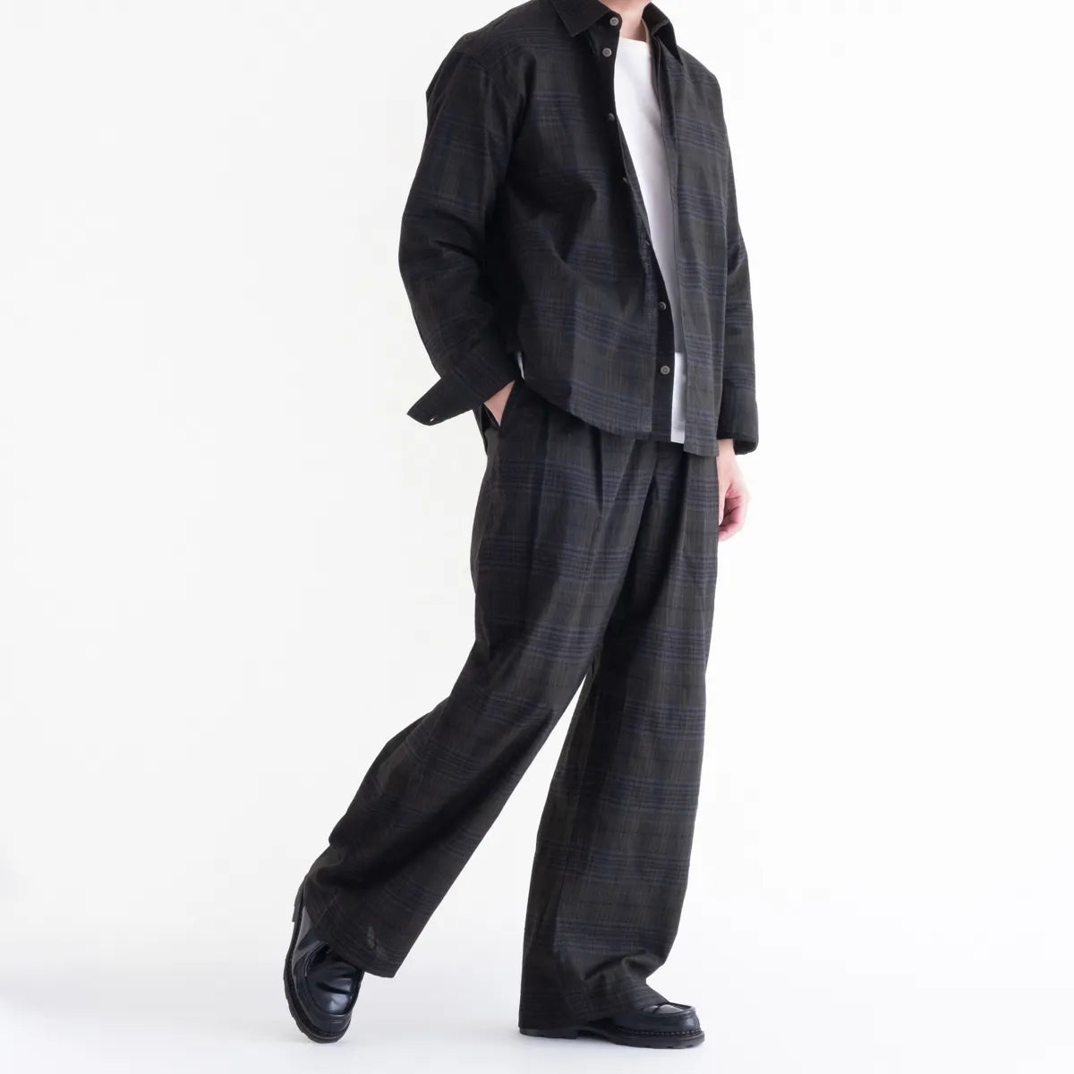 nakedgauge MADRAS CHECK SHIRT LS
