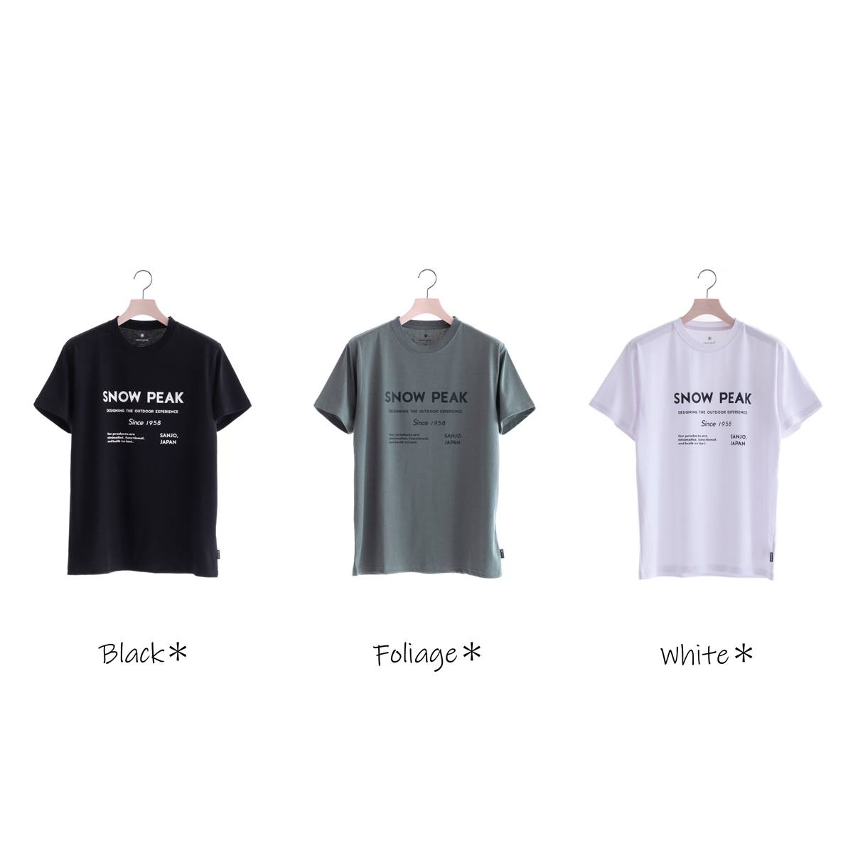 Snow Peak SP Typography T-Shirt(3色)