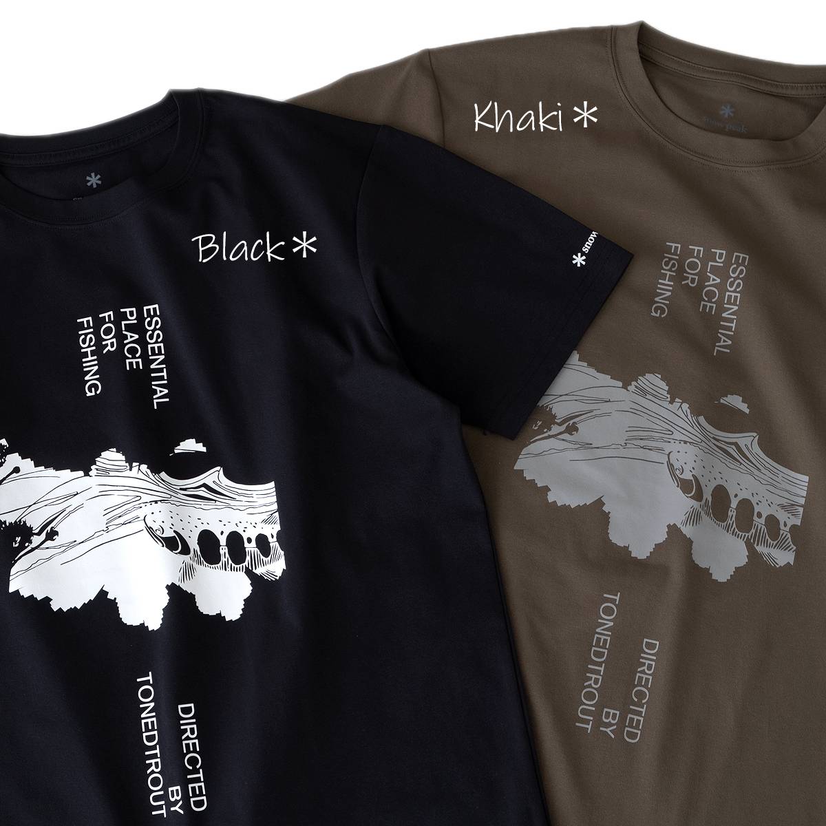 トーンドトラウト コラボ スイミング フィッシュ Tシャツ(2色)|Snow Peak