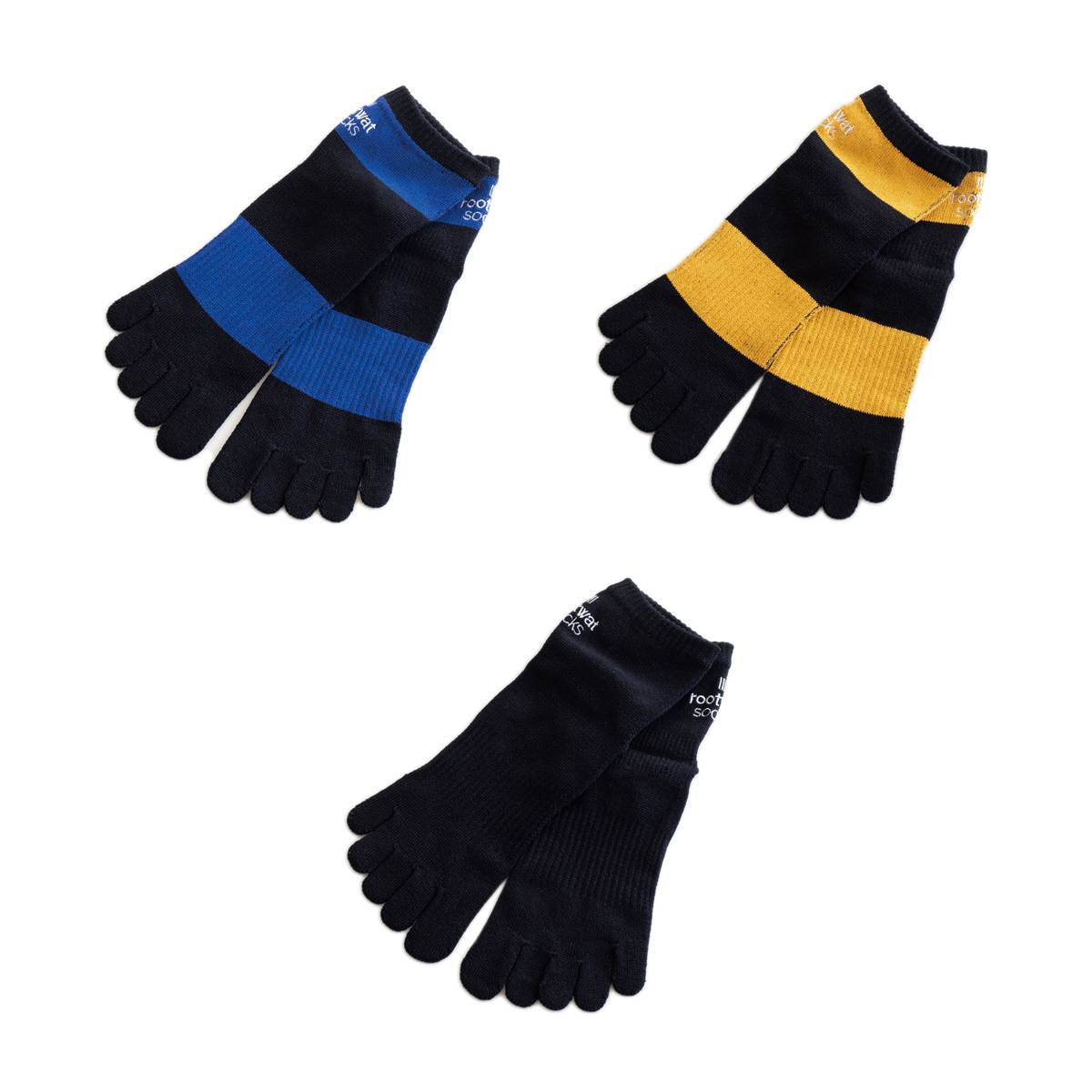 ソルト 和紙 ハイブリッド ソックス 5本指（3色）｜rootwatsocks