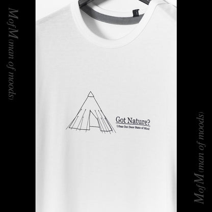 オリジナル Tシャツ ゴット ネイチャー ?（3色）｜mountain of moods
