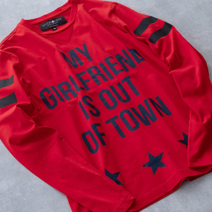 ホッケー LTD ロング スリーブ Tシャツ マイ ガール フレンド イズ アウト オブ タウン（2色）｜HYDROGEN