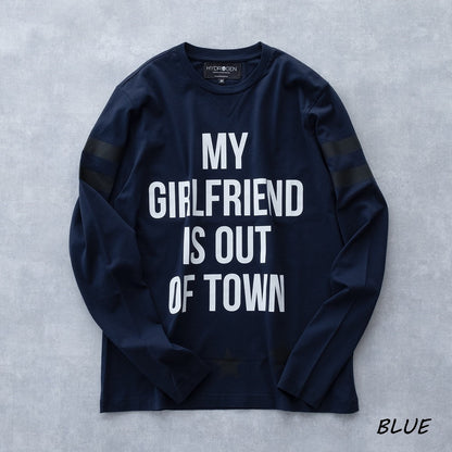ホッケー LTD ロング スリーブ Tシャツ マイ ガール フレンド イズ アウト オブ タウン（2色）｜HYDROGEN
