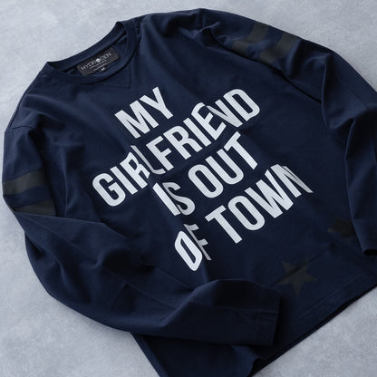ホッケー LTD ロング スリーブ Tシャツ マイ ガール フレンド イズ アウト オブ タウン（2色）｜HYDROGEN
