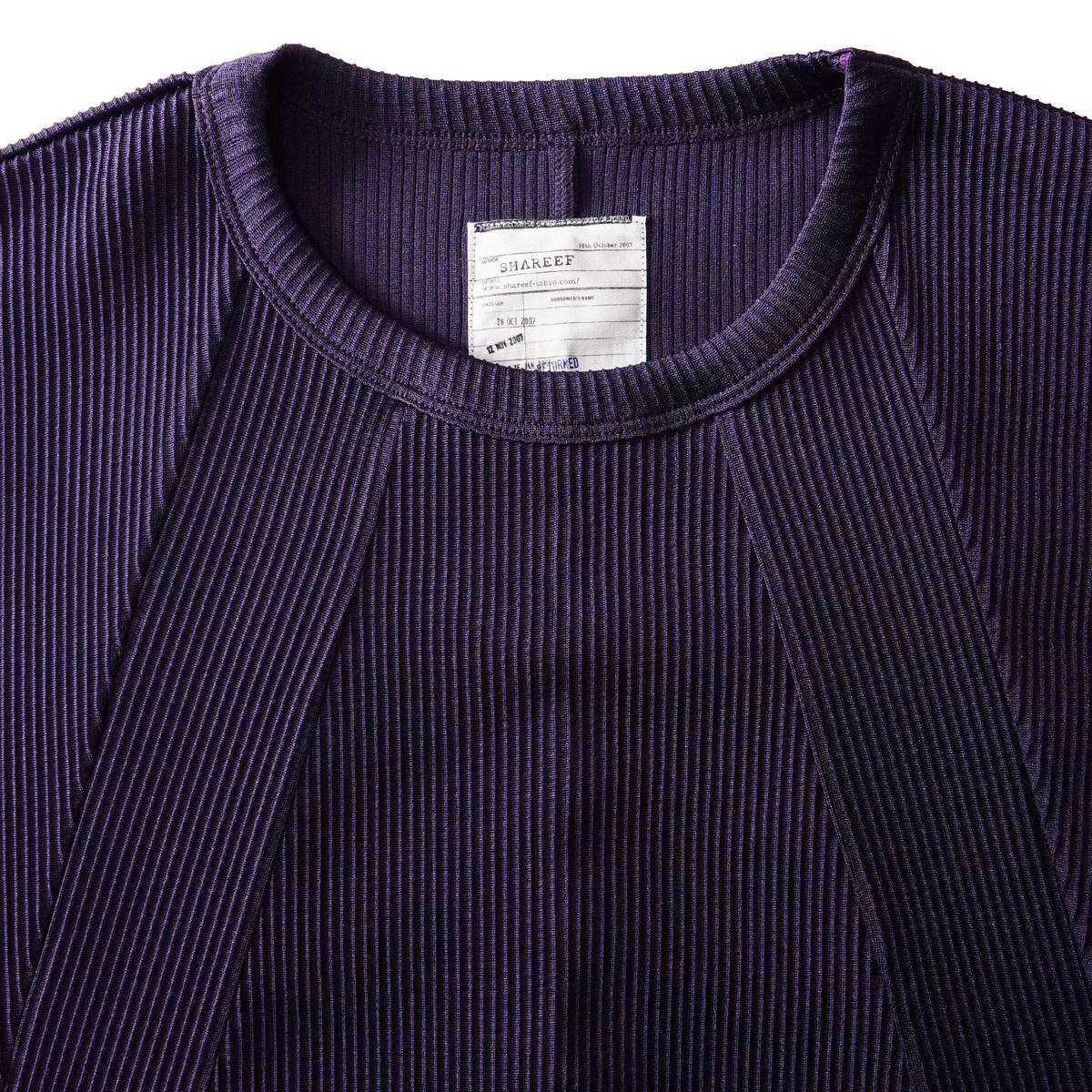ポリエステル リブ ショート スリーブ ビッグ Tシャツ（3色）｜SHAREEF
