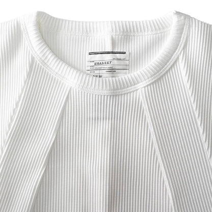 ポリエステル リブ ショート スリーブ ビッグ Tシャツ（3色）｜SHAREEF