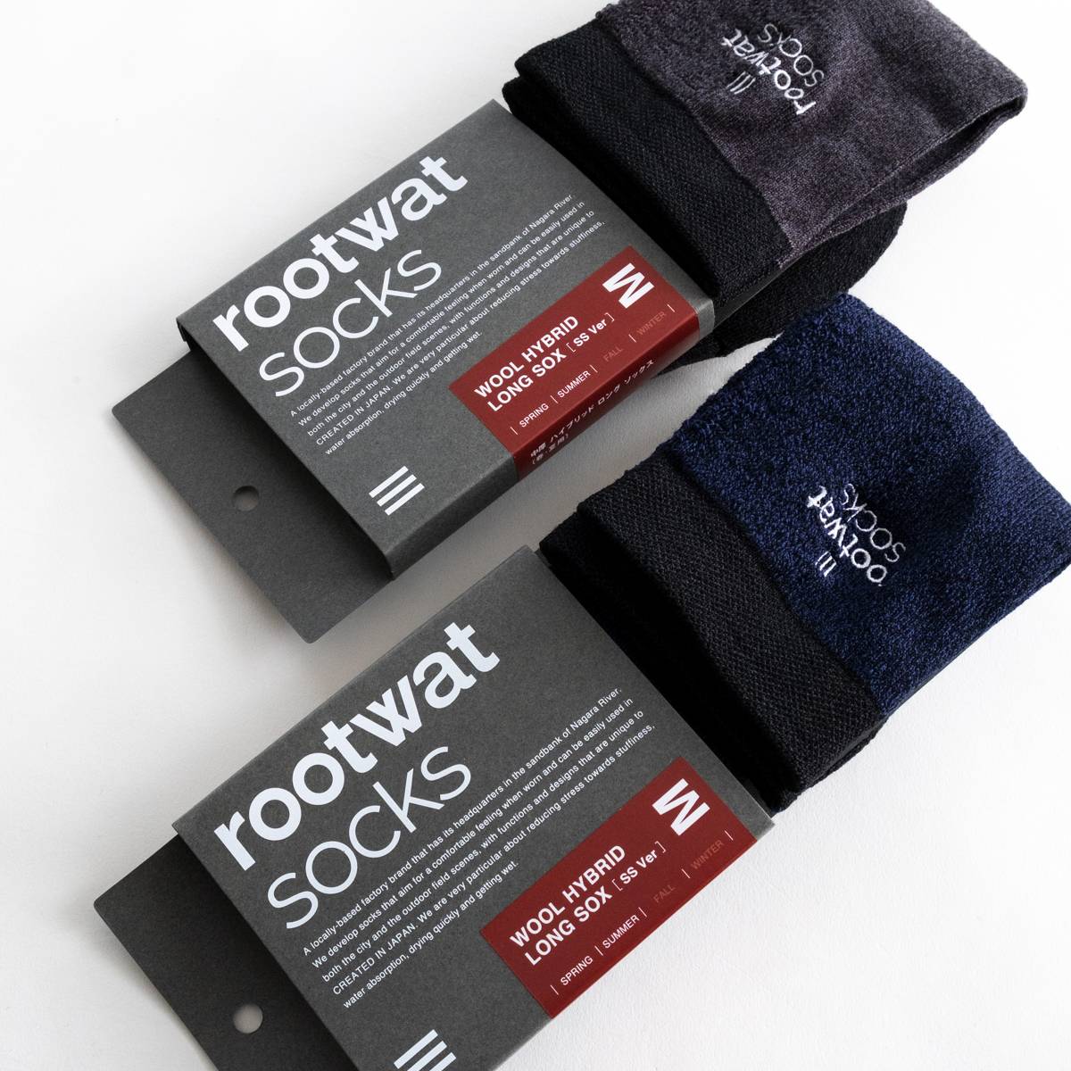 ウール ハイブリッド ソックス 春夏用（2色）｜rootwatsocks