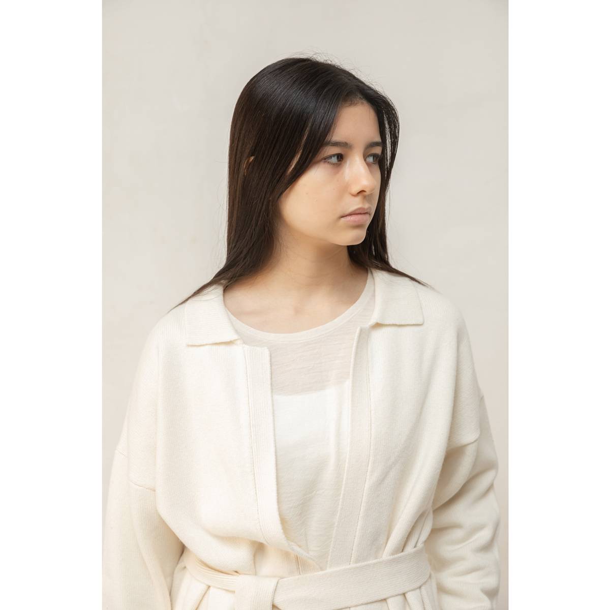 ウィメンズ レギュラー カラー ロング カーディガン ウール カシミヤ（2色）｜AKABA MILANO