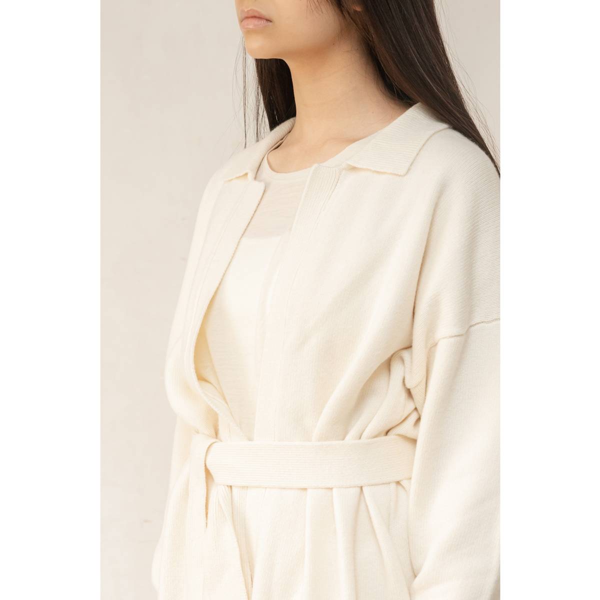 ウィメンズ レギュラー カラー ロング カーディガン ウール カシミヤ（2色）｜AKABA MILANO