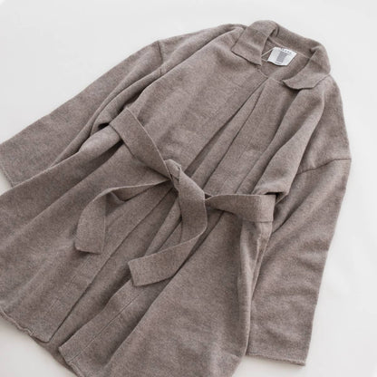ウィメンズ レギュラー カラー ロング カーディガン ウール カシミヤ（2色）｜AKABA MILANO