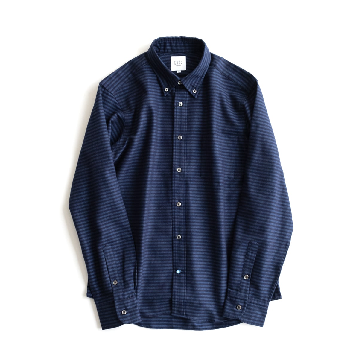 FEEL EASY ORIGINAL FLANNEL BORDER BUTTONDOWN SHIRT