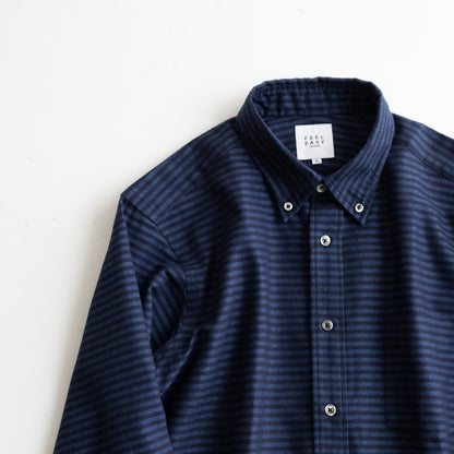 FEEL EASY ORIGINAL FLANNEL BORDER BUTTONDOWN SHIRT