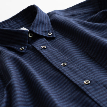 FEEL EASY ORIGINAL FLANNEL BORDER BUTTONDOWN SHIRT