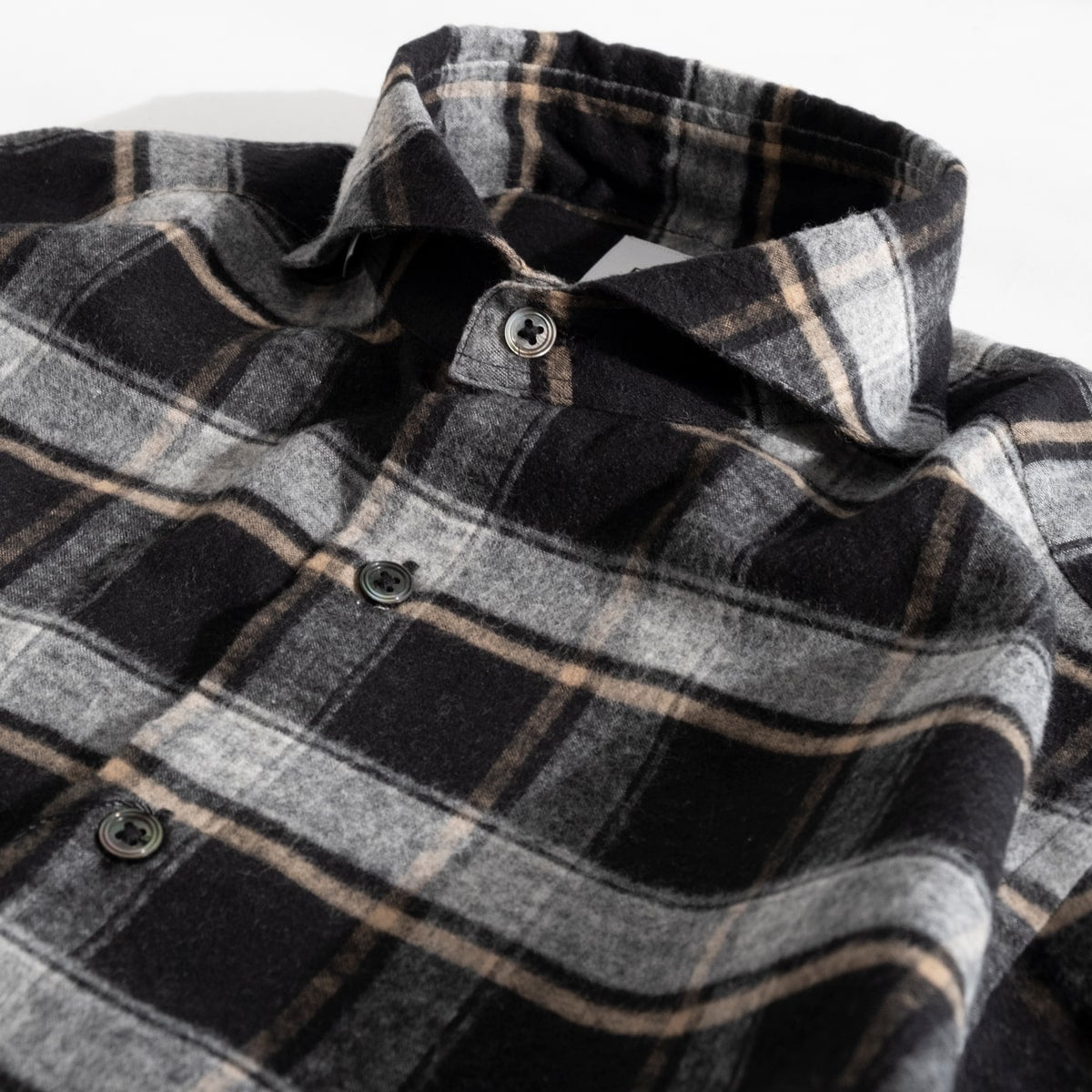 FEEL EASY ORIGINAL FLANNEL MONOTONE CHECK SHIRT