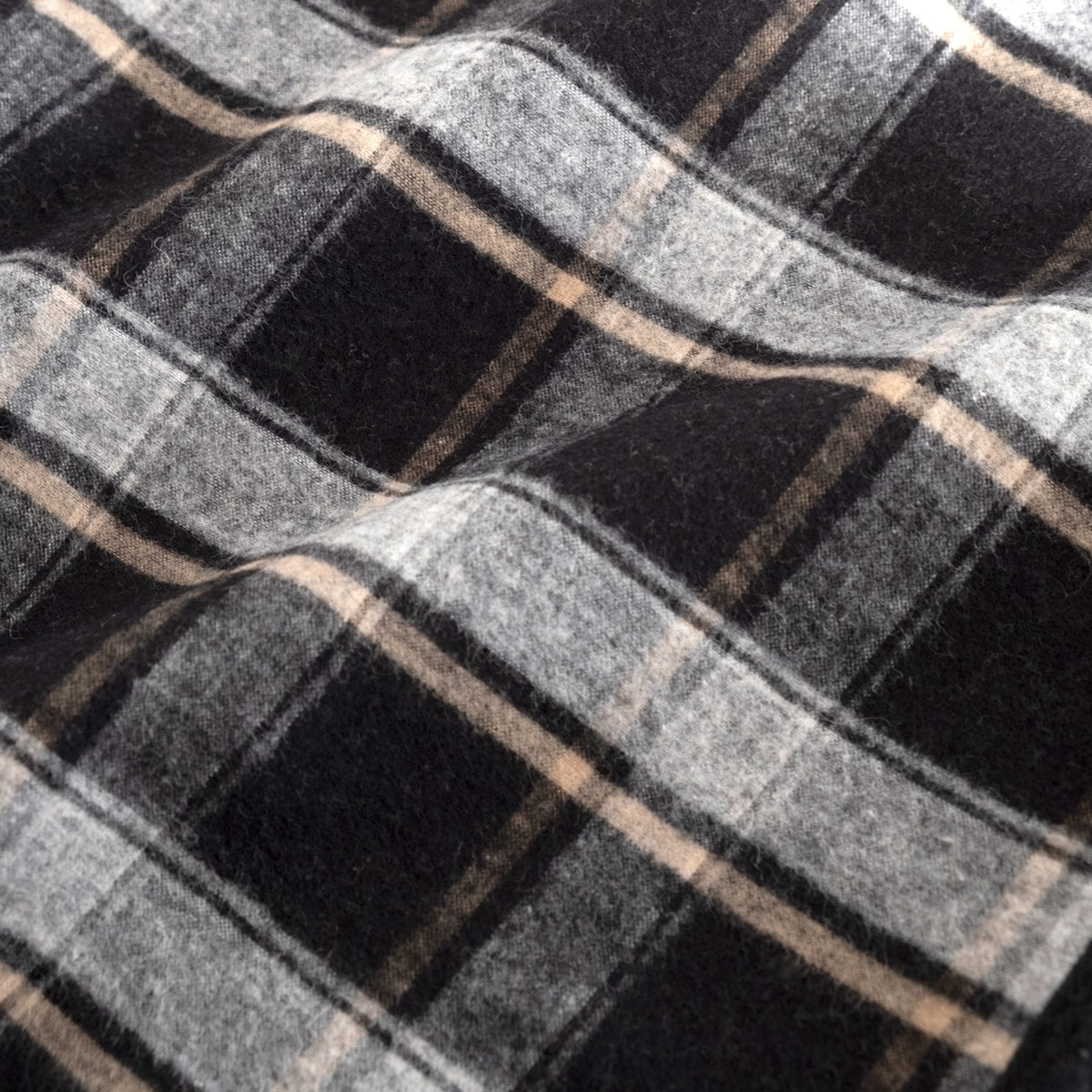 FEEL EASY ORIGINAL FLANNEL MONOTONE CHECK SHIRT