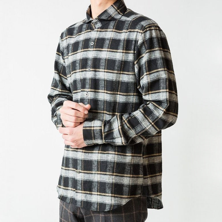 FEEL EASY ORIGINAL FLANNEL MONOTONE CHECK SHIRT