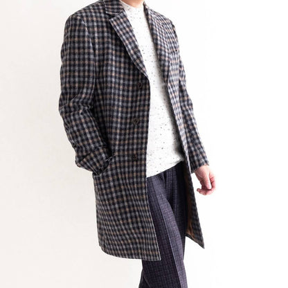 FEEL EASY ORIGINAL ALPACA CHECK CHESTER COAT