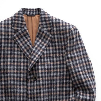 FEEL EASY ORIGINAL ALPACA CHECK CHESTER COAT