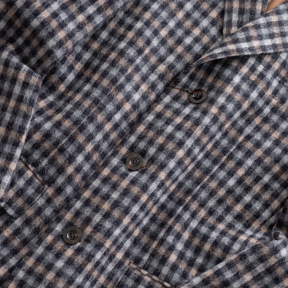FEEL EASY ORIGINAL ALPACA CHECK CHESTER COAT