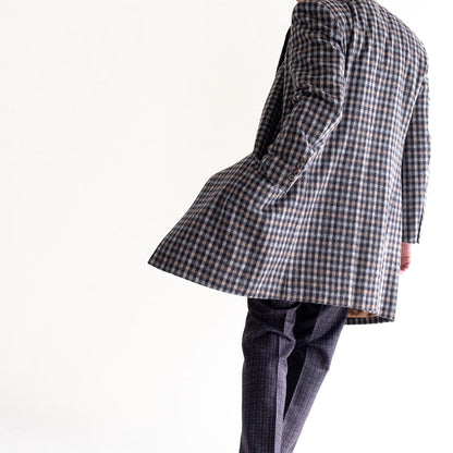 FEEL EASY ORIGINAL ALPACA CHECK CHESTER COAT