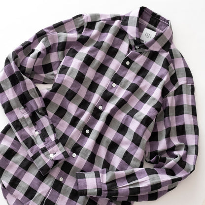 FEEL EASY ORIGINAL TENCEL BLOCK CHECK SHIRT