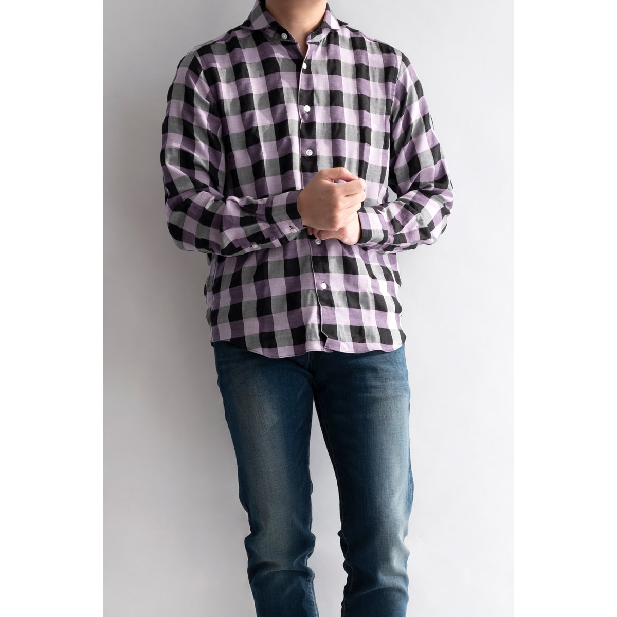 FEEL EASY ORIGINAL TENCEL BLOCK CHECK SHIRT
