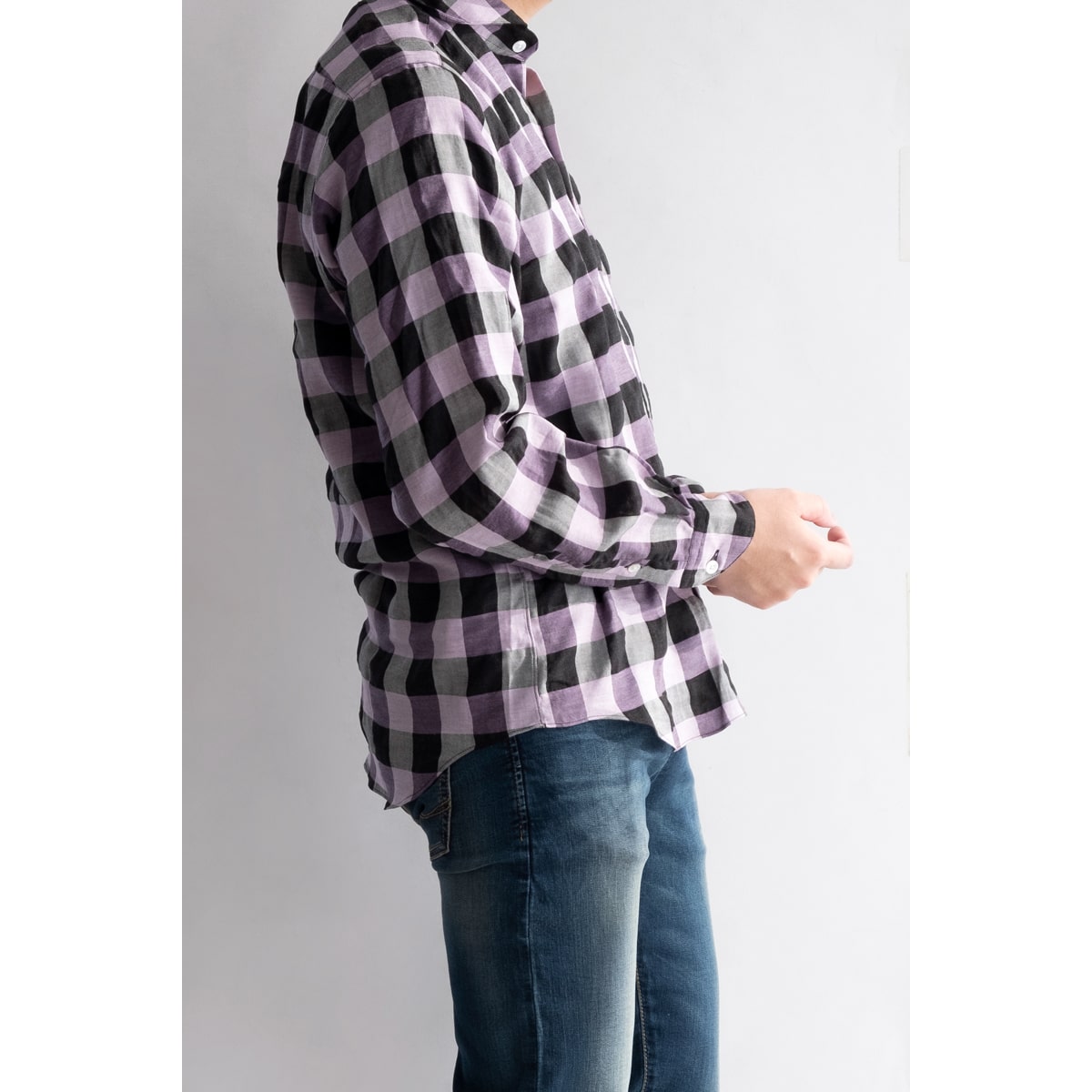 FEEL EASY ORIGINAL TENCEL BLOCK CHECK SHIRT