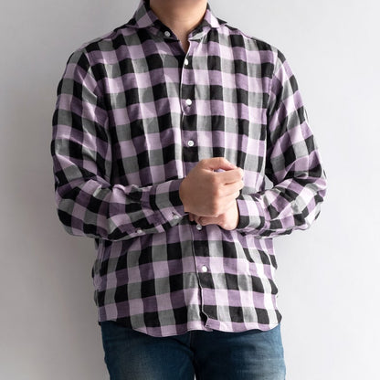 FEEL EASY ORIGINAL TENCEL BLOCK CHECK SHIRT