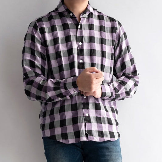 FEEL EASY ORIGINAL TENCEL BLOCK CHECK SHIRT