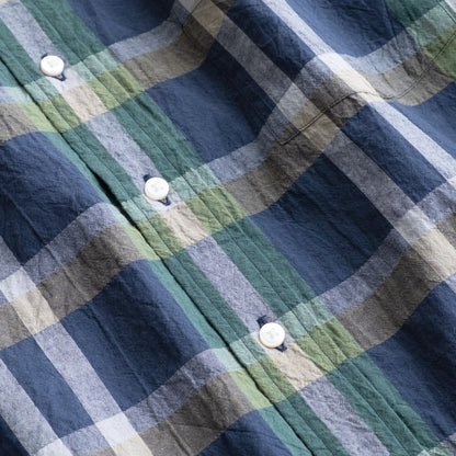 FEEL EASY ORIGINAL LINEN CHECK BUTTODOWN SHIRT