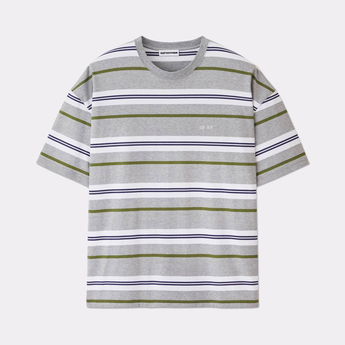 SOHY マルチ ボーダー ストライプ ビッグ Tシャツ（2色）｜SOFTHYPHEN