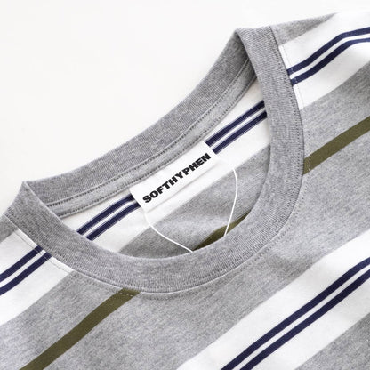 SOHY マルチ ボーダー ストライプ ビッグ Tシャツ（2色）｜SOFTHYPHEN
