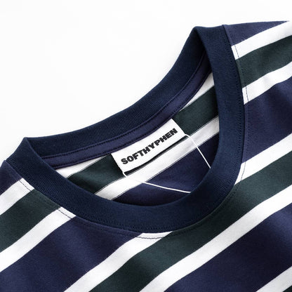 SOHY マルチ ボーダー ストライプ ビッグ Tシャツ（2色）｜SOFTHYPHEN