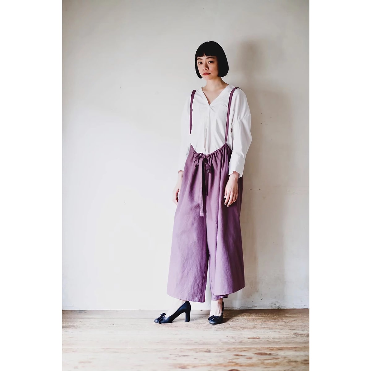 ウィメンズ リネン コットン キャンバス リボン パンツ｜THE FACTORY