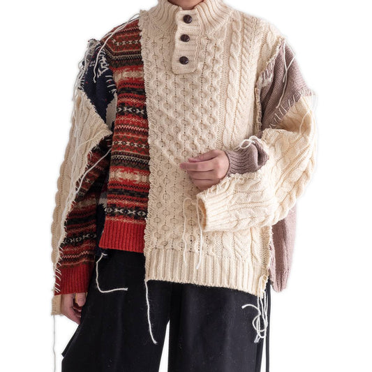 DISCOVERED NORDIC COLLAGE SWEATER（2色）