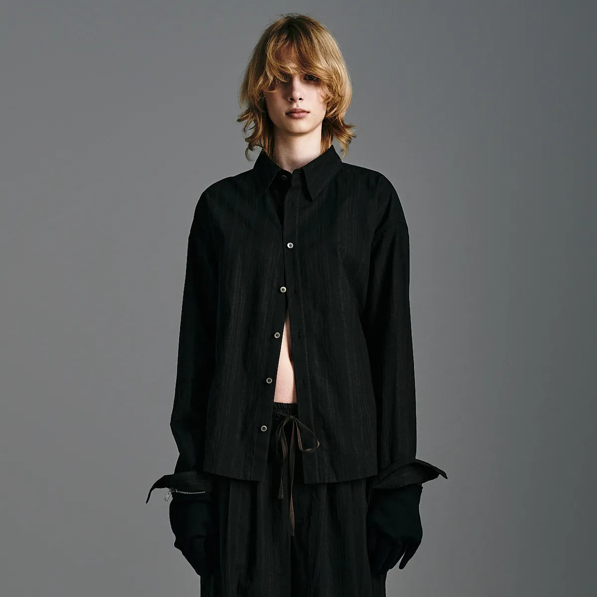 nakedgauge MADRAS STRIPE SHIRT LS