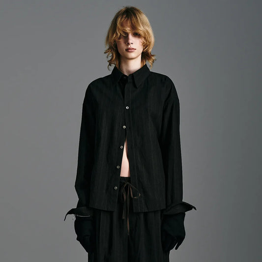 nakedgauge MADRAS STRIPE SHIRT LS