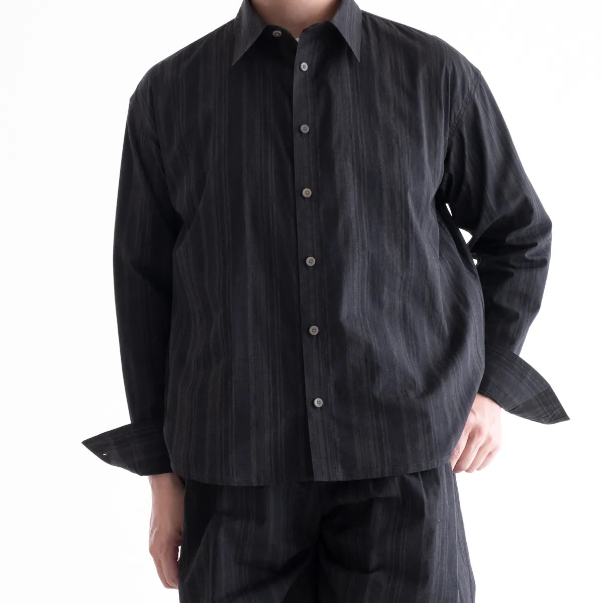 nakedgauge MADRAS STRIPE SHIRT LS
