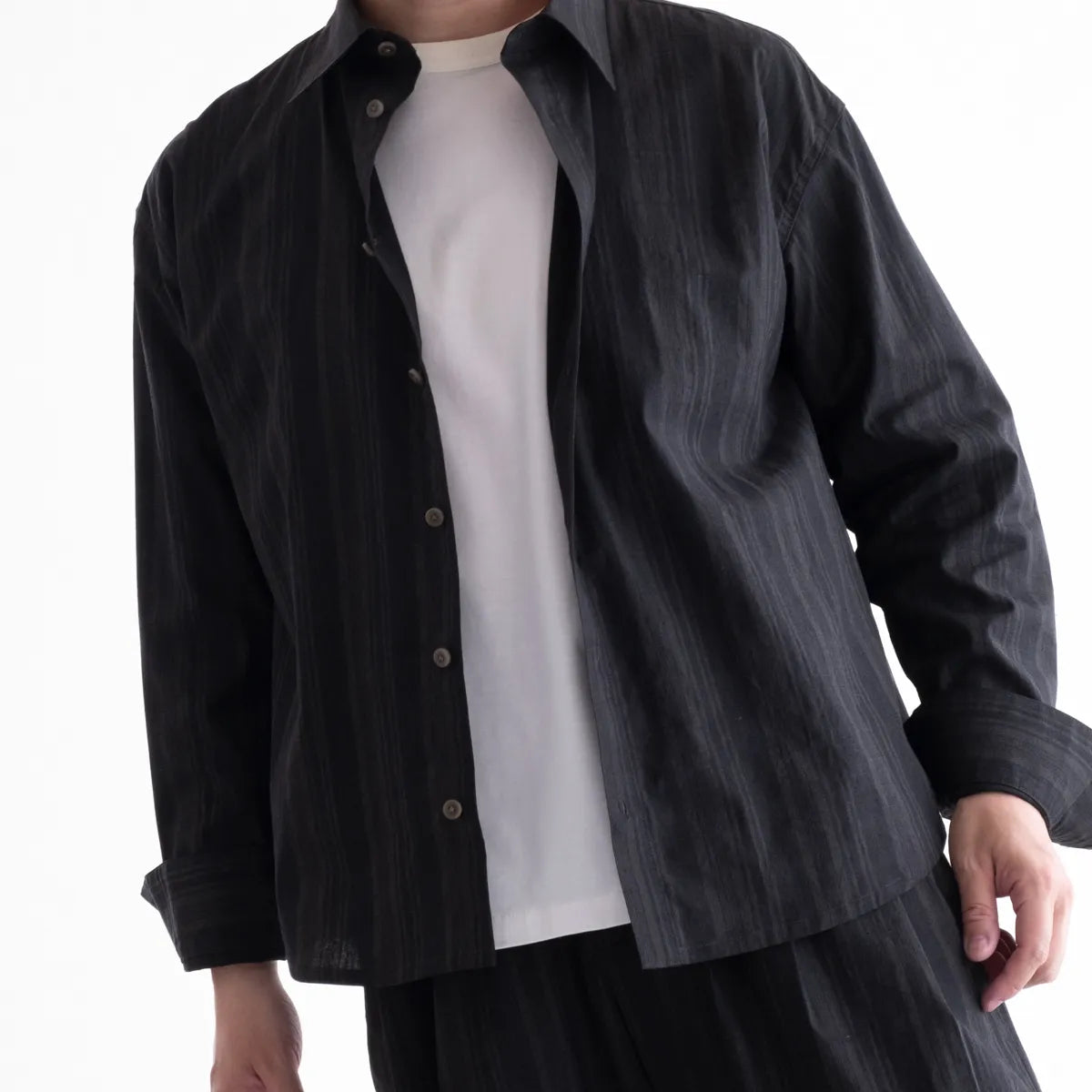 nakedgauge MADRAS STRIPE SHIRT LS
