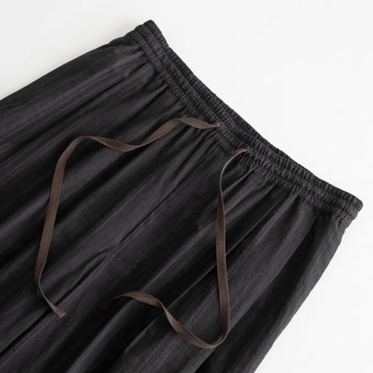 nakedgauge MADRAS STRIPE WIDE EASY PANTS
