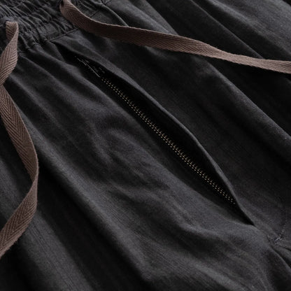 nakedgauge MADRAS STRIPE WIDE EASY PANTS