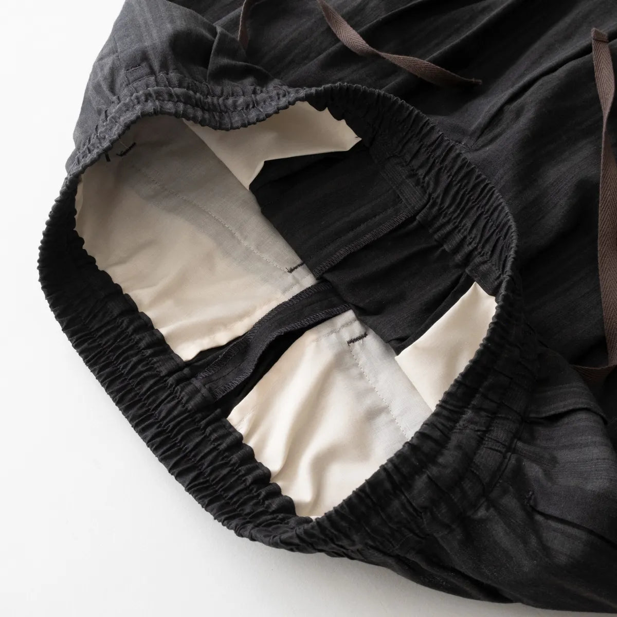 nakedgauge MADRAS STRIPE WIDE EASY PANTS