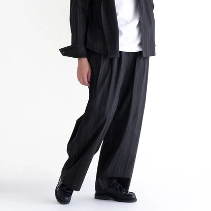 nakedgauge MADRAS STRIPE WIDE EASY PANTS
