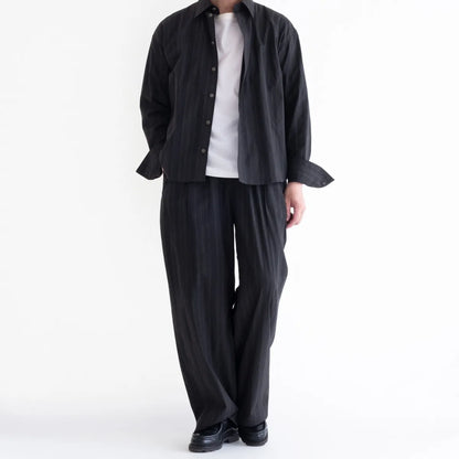 nakedgauge MADRAS STRIPE WIDE EASY PANTS
