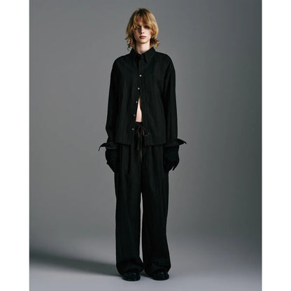 nakedgauge MADRAS STRIPE WIDE EASY PANTS
