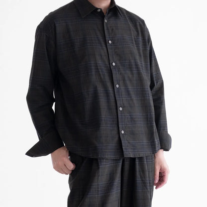 nakedgauge MADRAS CHECK SHIRT LS