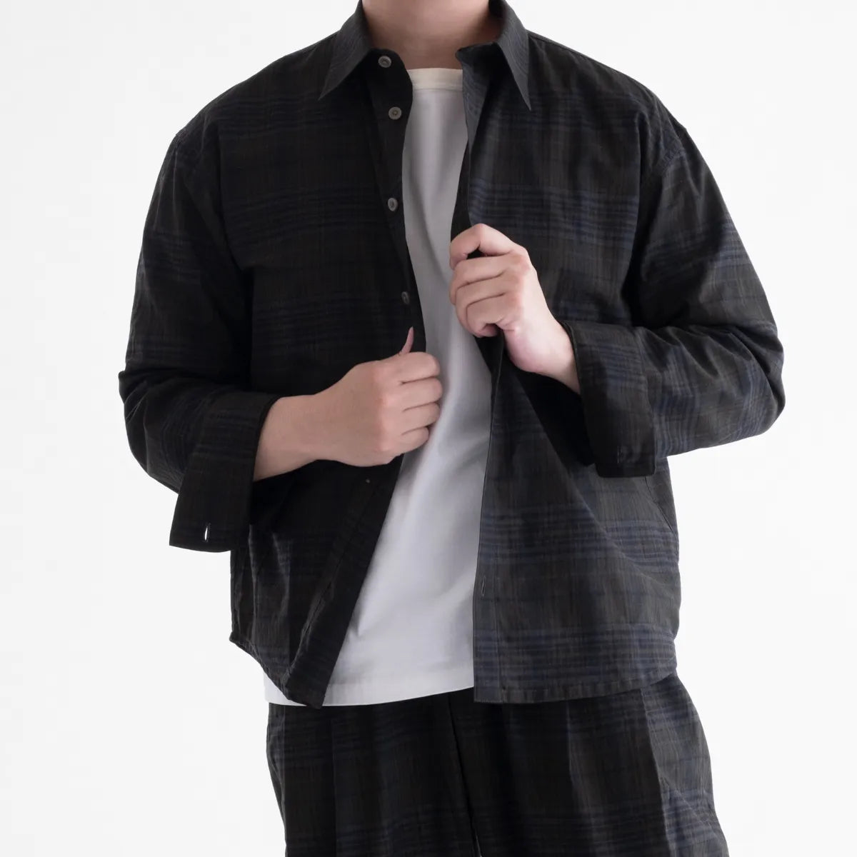 nakedgauge MADRAS CHECK SHIRT LS