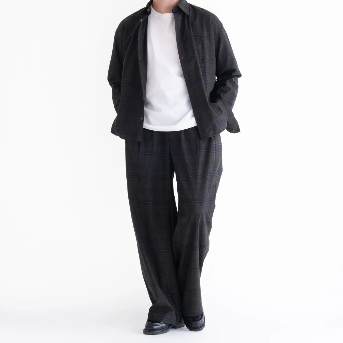 nakedgauge MADRAS CHECK SHIRT LS