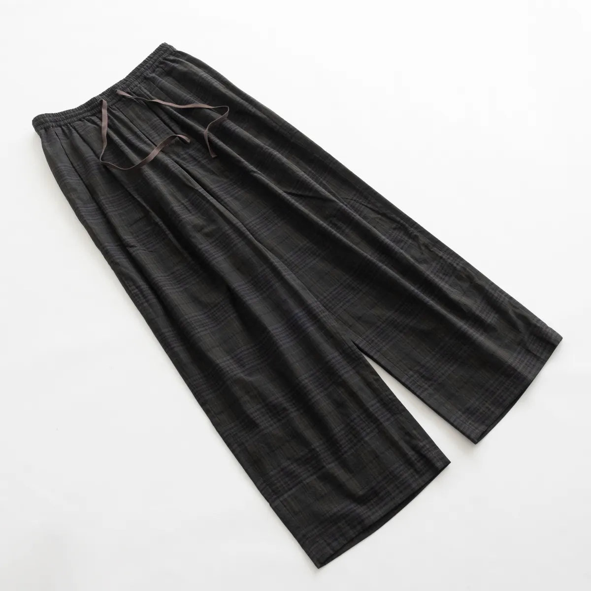 nakedgauge MADRAS CHECK WIDE EASY PANTS
